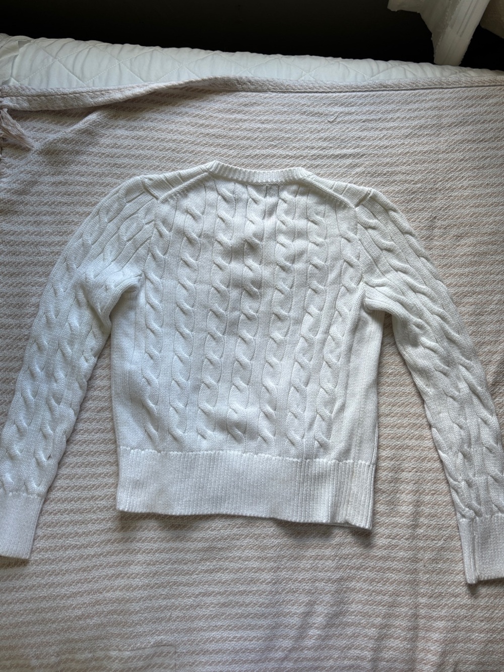 Polo by Ralph Lauren Cream Cable-Knit Button Cardigan - Picture 2 of 4